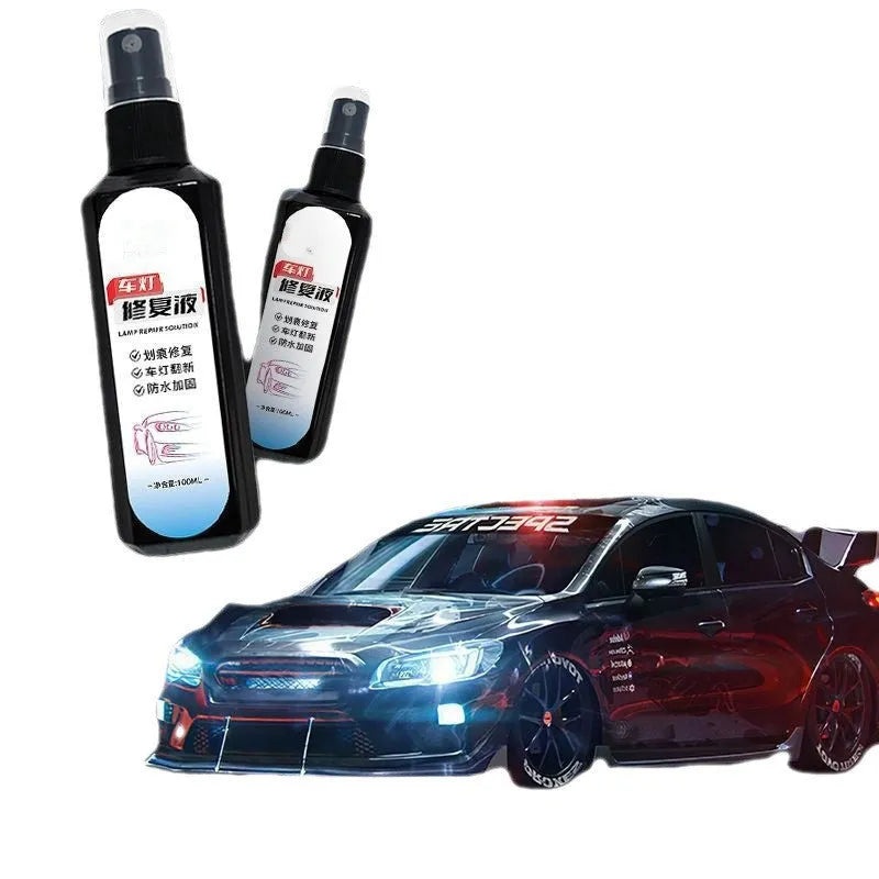 100 ml bottle of clear headlight restoration polishing liquid for car headlights
