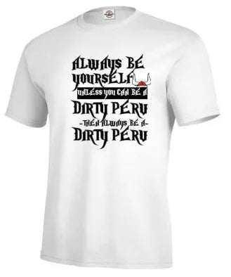 Men's white short-sleeve t-shirt with printed design, straight cut, casual style