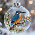 Natural crystal bird pendant ornament 7cm in hummingbird design with faceted finish