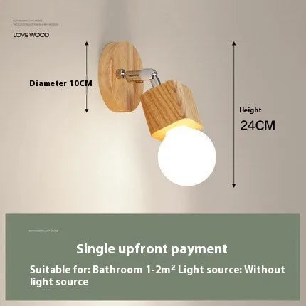 24cm mirror cabinet mounted LED wall lamp with single head design for bedroom lighting