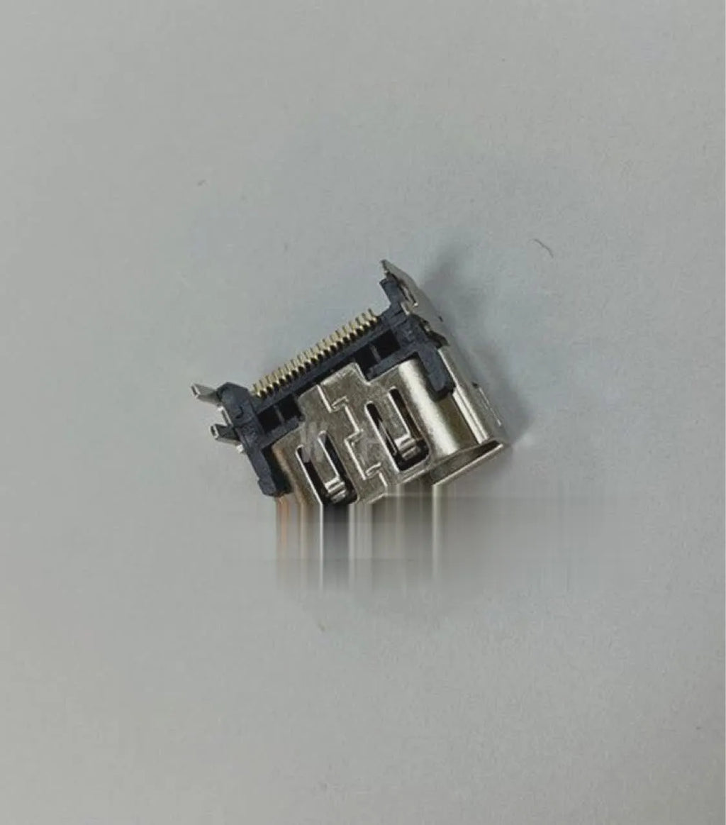 Silver HDMI interface host socket gaming accessory with 19-pin connector
