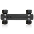 Black neoprene hip training fitness booster stripe band 70 x 14cm on grey background