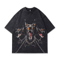 Men's loose fit short sleeve t-shirt with a character print design on pure cotton fabric.