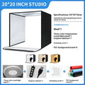 50cm studio light box with metal frame and folding light board for product photography