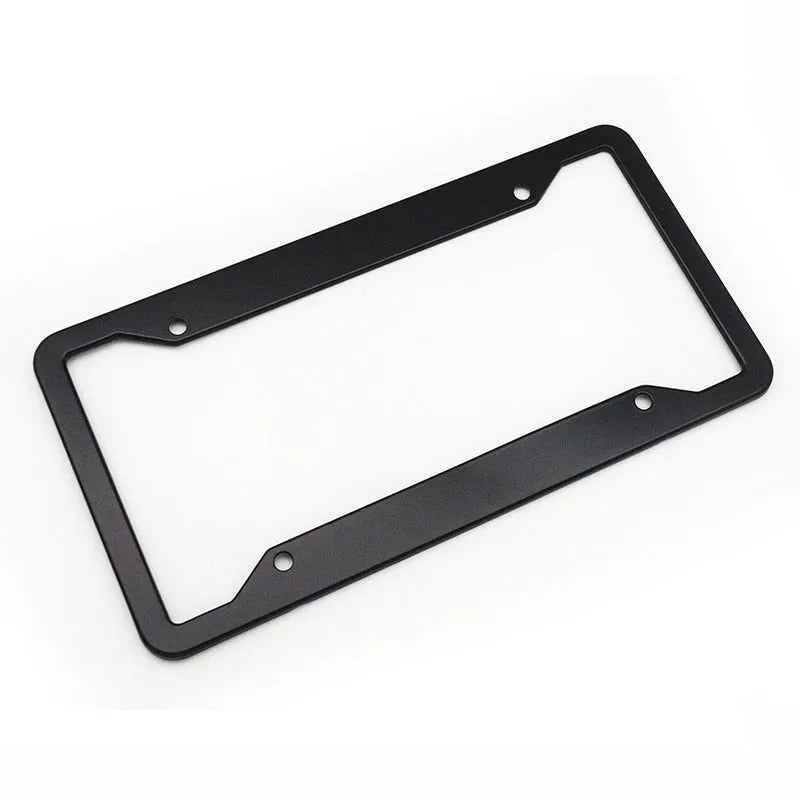Aluminium alloy licence plate frame for UK vehicles in multiple finish options