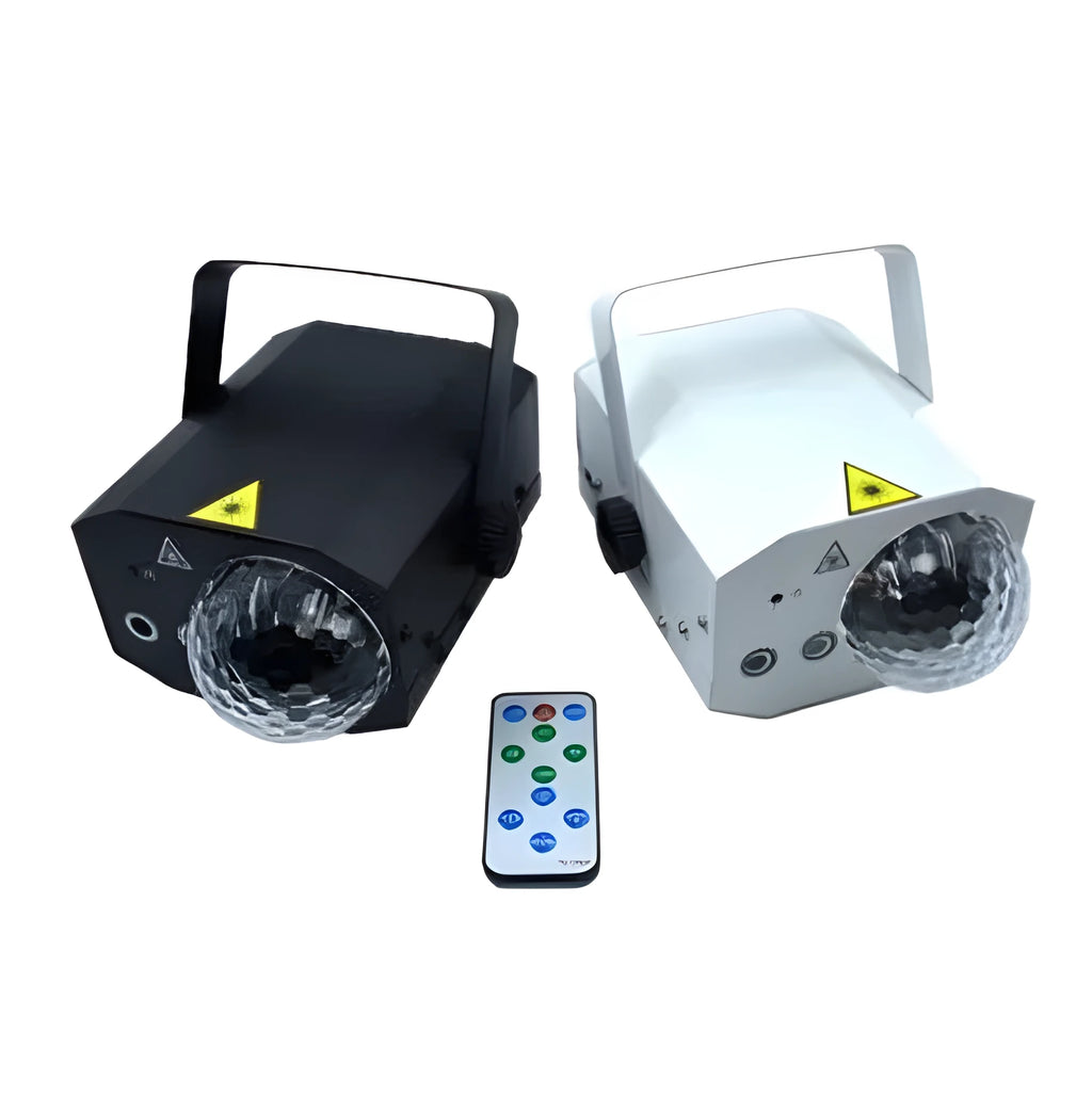 Black or white LED laser magic fan with remote control for stage and party lighting