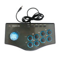 Black PS3 wired arcade joystick with USB cable, ABS casing, TURBO button on top panel