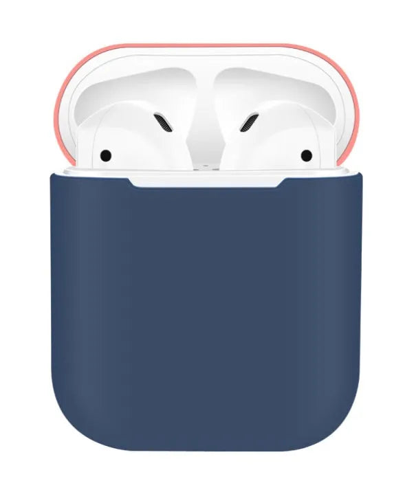 Silicone protective case for Apple AirPods charging box in split design with multiple colour options
