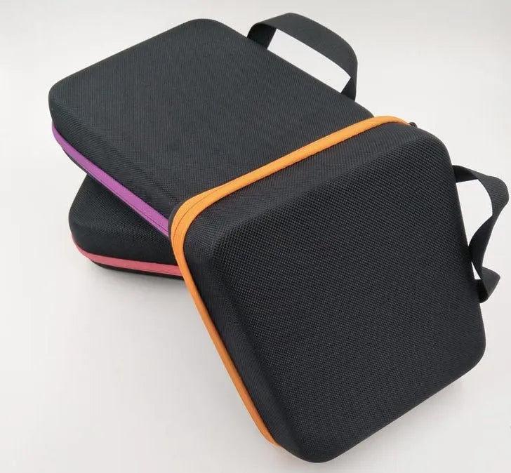 EVA cube essential oil storage bag with 30 compartments and zipper closure in various colour options