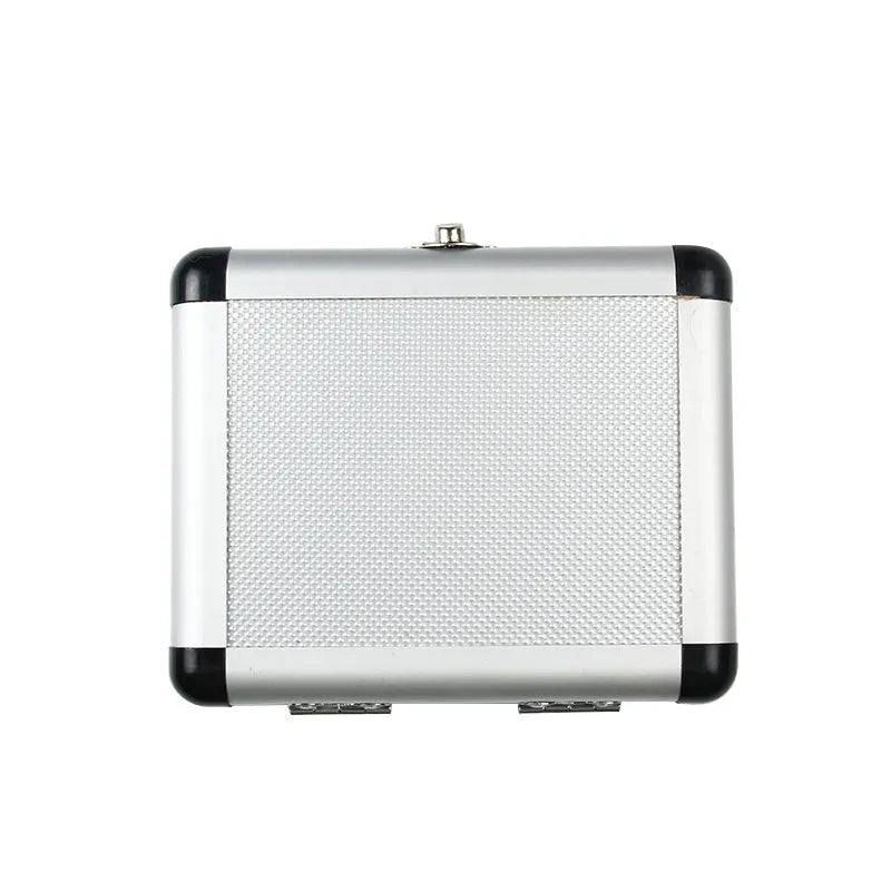 Gold aluminium engineering marking-out box with steel opening mechanism