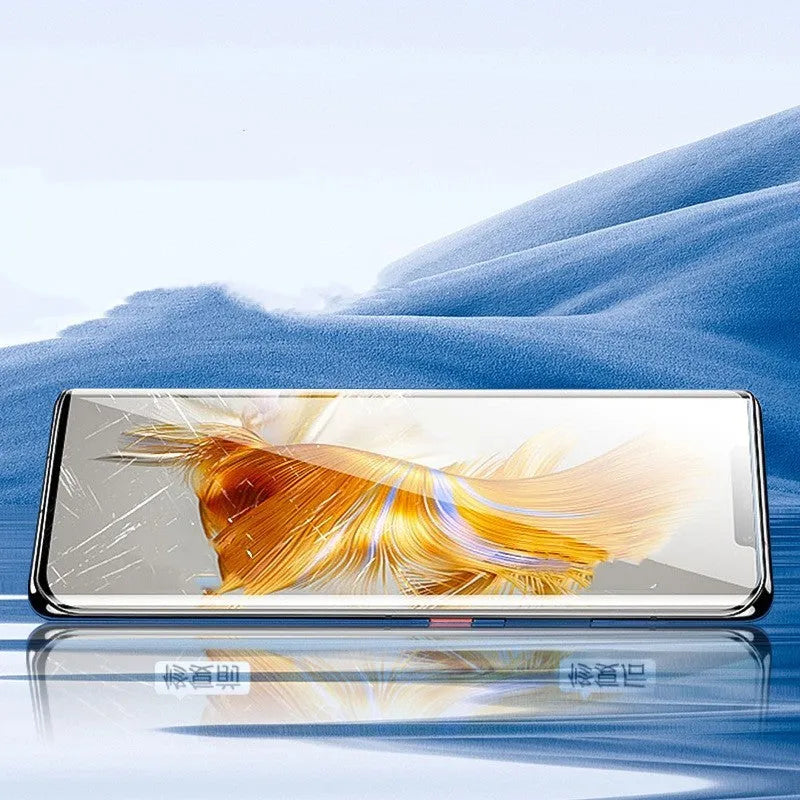 TPU screen protector for Huawei Mate60 phone with anti-fingerprint coating and application tool
