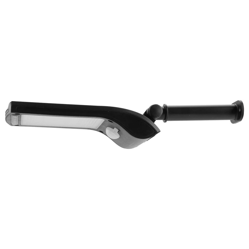 Black 36 LED solar-powered wall light with motion sensor and adjustable mounting bracket.
