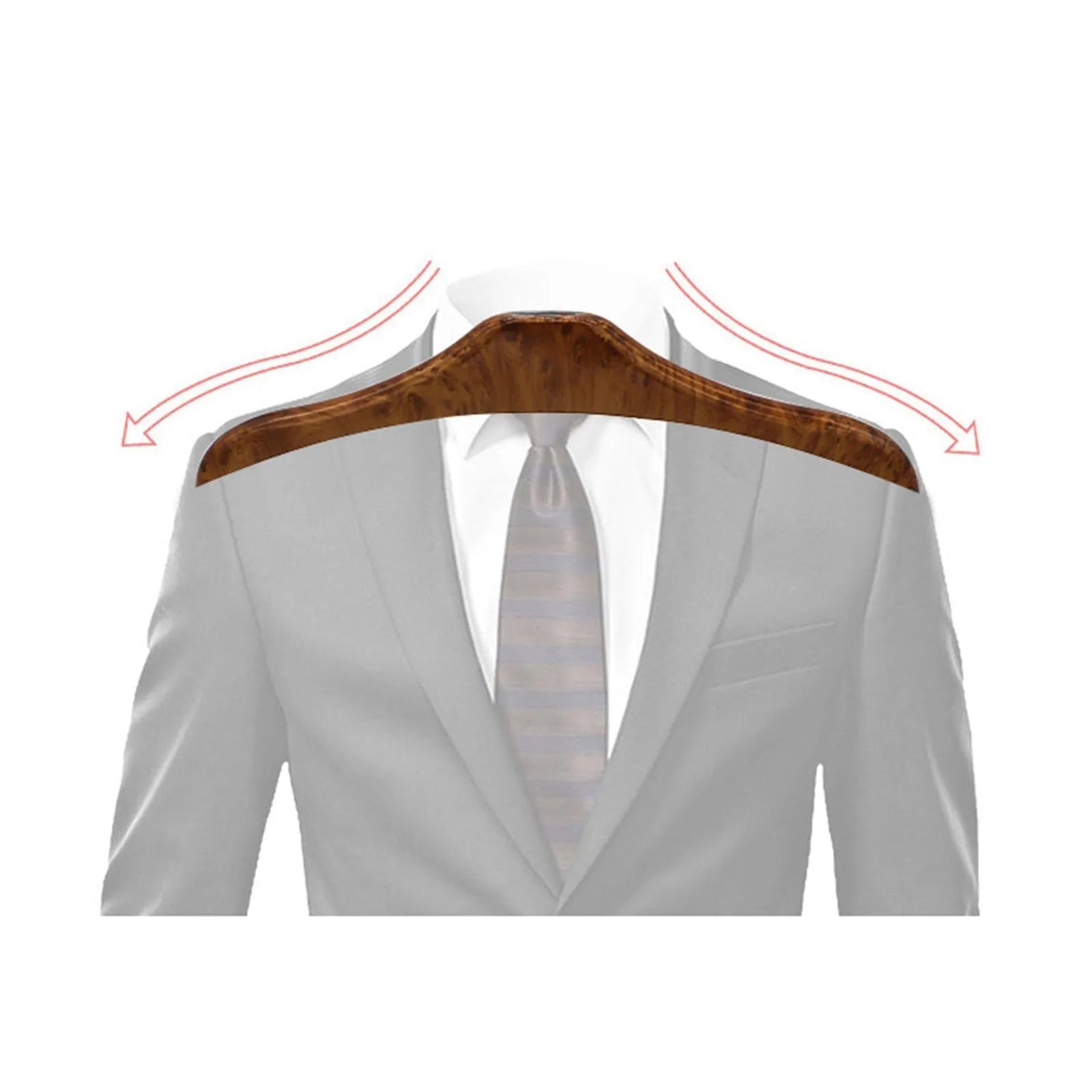 Wood yellow stainless steel car mounted clothes hanger for suits shirts coats