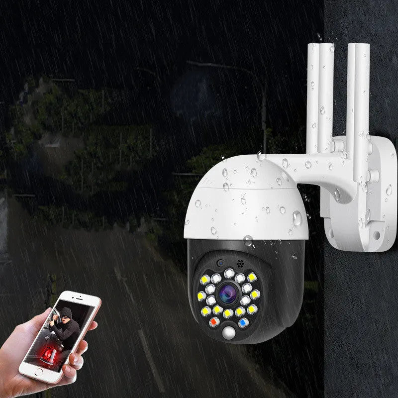 White dome wireless security camera with 3.6mm lens for indoor and outdoor 1080p monitoring