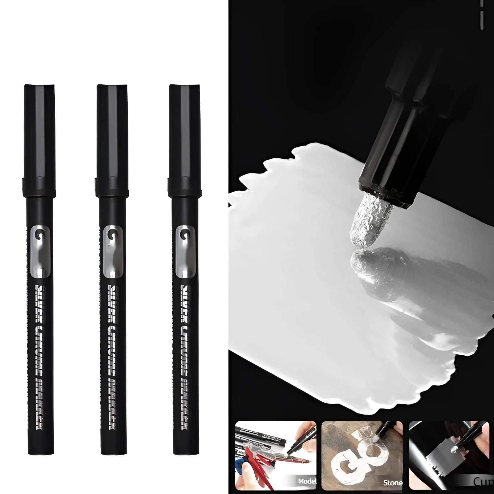 Waterproof mirror marker pen with plastic barrel for writing on glass and mirrors