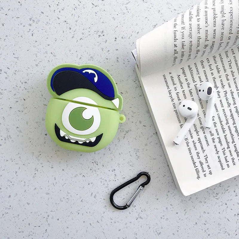 Silicone protective case for Apple AirPods with animal cartoon design in multiple colour options