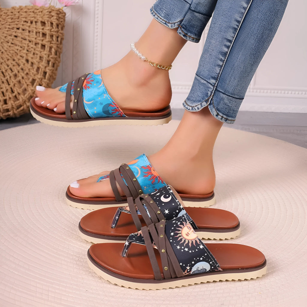 Women's plus size flip-flop sandals in candy colours with rubber soles and artificial PU uppers