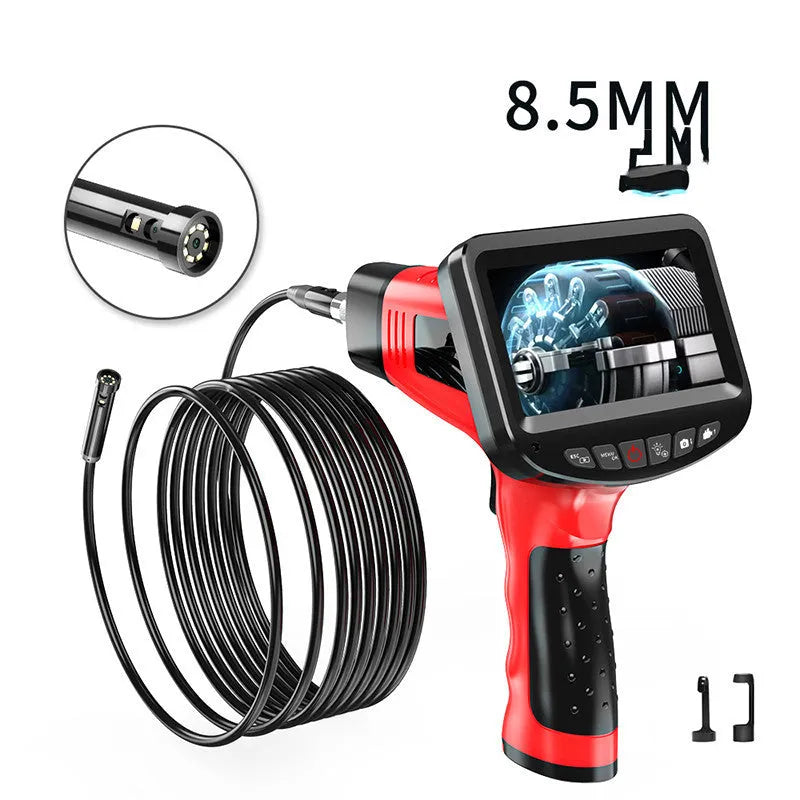 8.5mm dual-lens endoscope camera with hard wire and snake pipeline options for inspection work