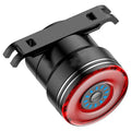 Black smart brake sensing USB charging bicycle taillight with aluminium alloy shell