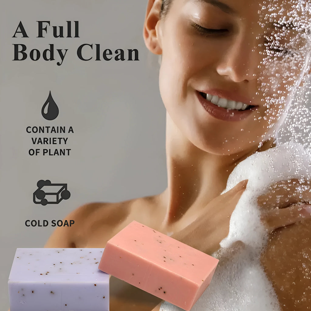 Handmade essential oil soap bar in 100g size with natural scent options