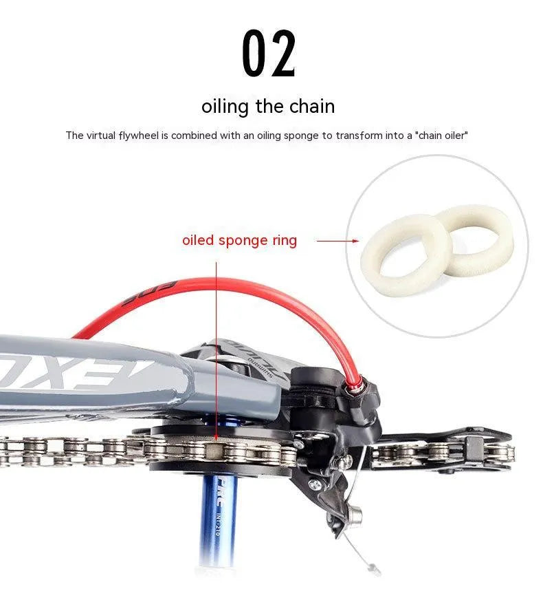 Aluminium bicycle chain holder tool shown in barrel shaft and quick release versions on a workshop bench.