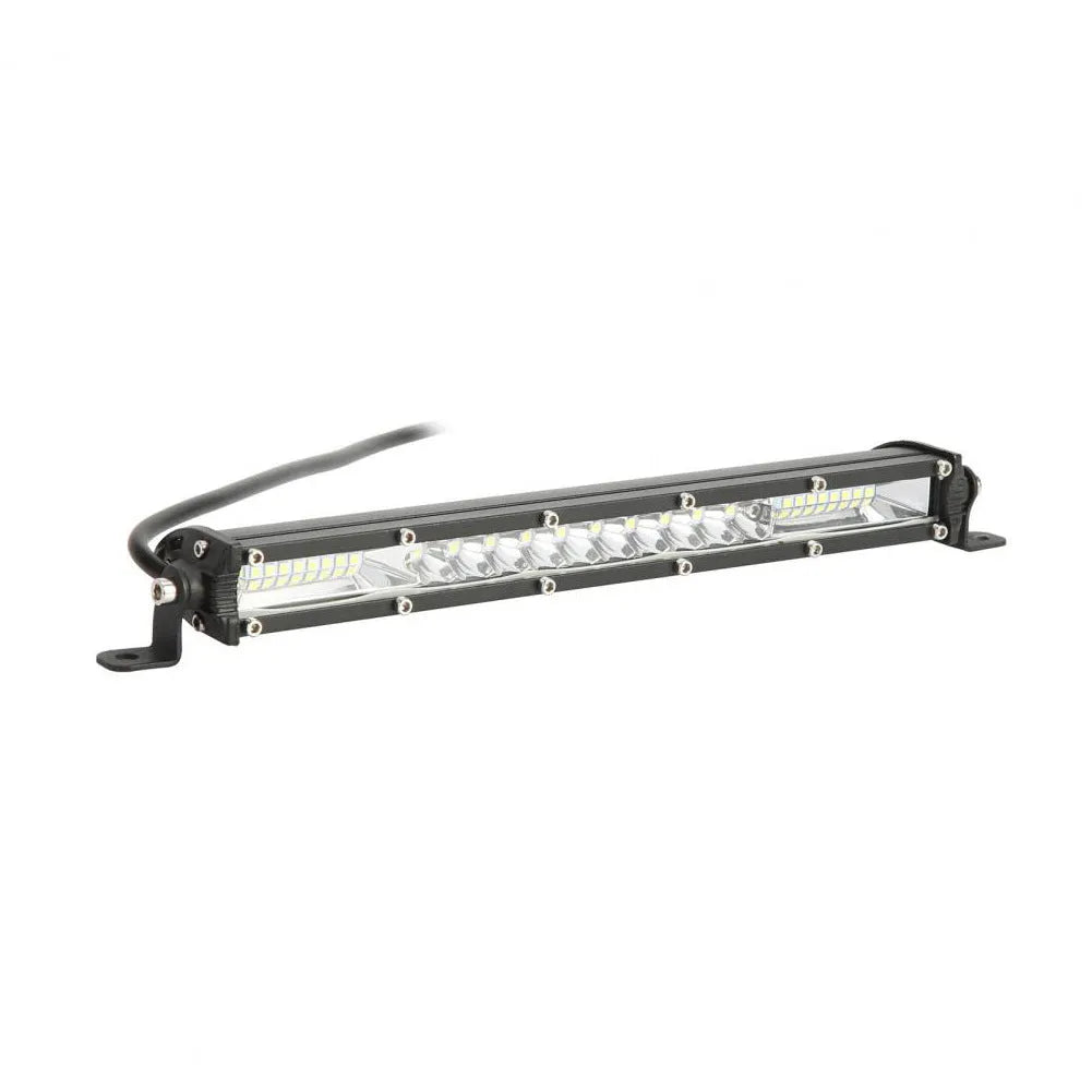 Ultra-thin single row white aluminium LED light bar for vehicle roof mounting