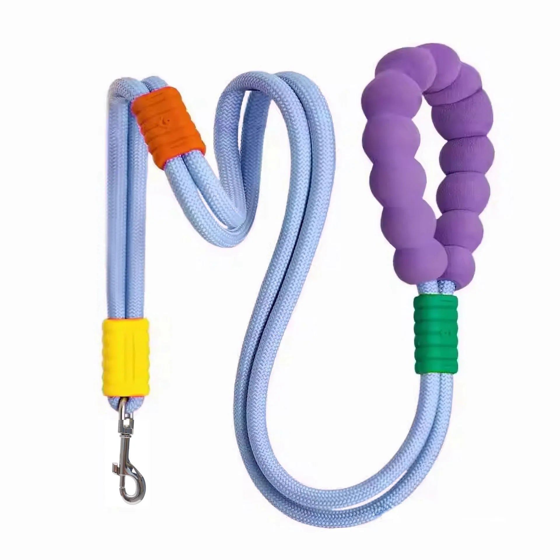 Nylon dog traction lead with foam handle in four colour options