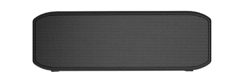Black waterproof wireless Bluetooth speaker with control buttons and 20W output
