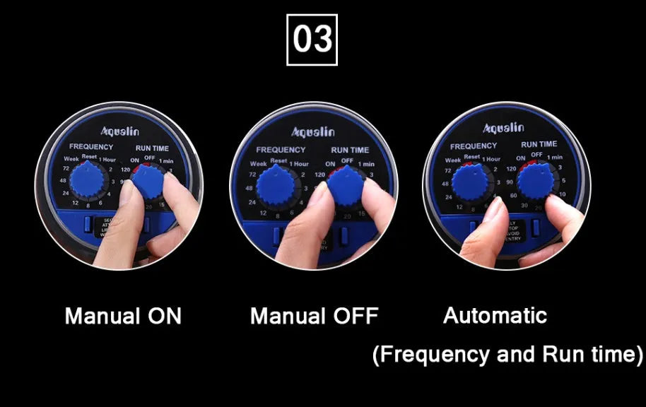 Automatic garden watering timer device with display and 3/4 inch hose connection