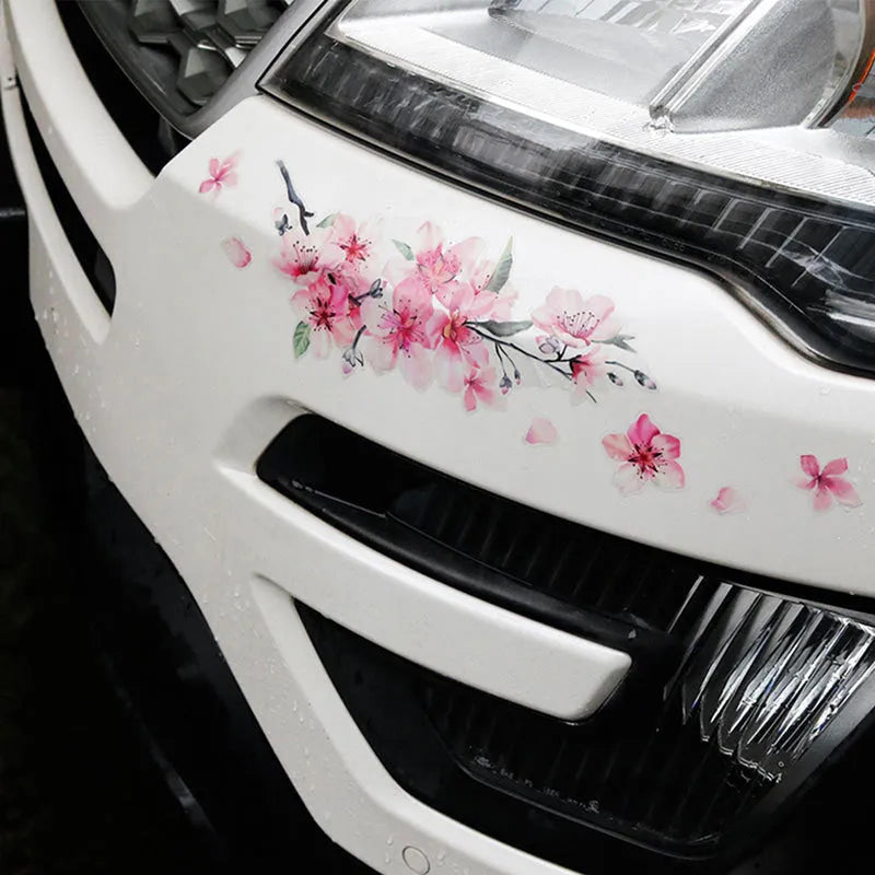 Cherry blossom floral pattern car sticker in PVC vinyl for vehicle decoration