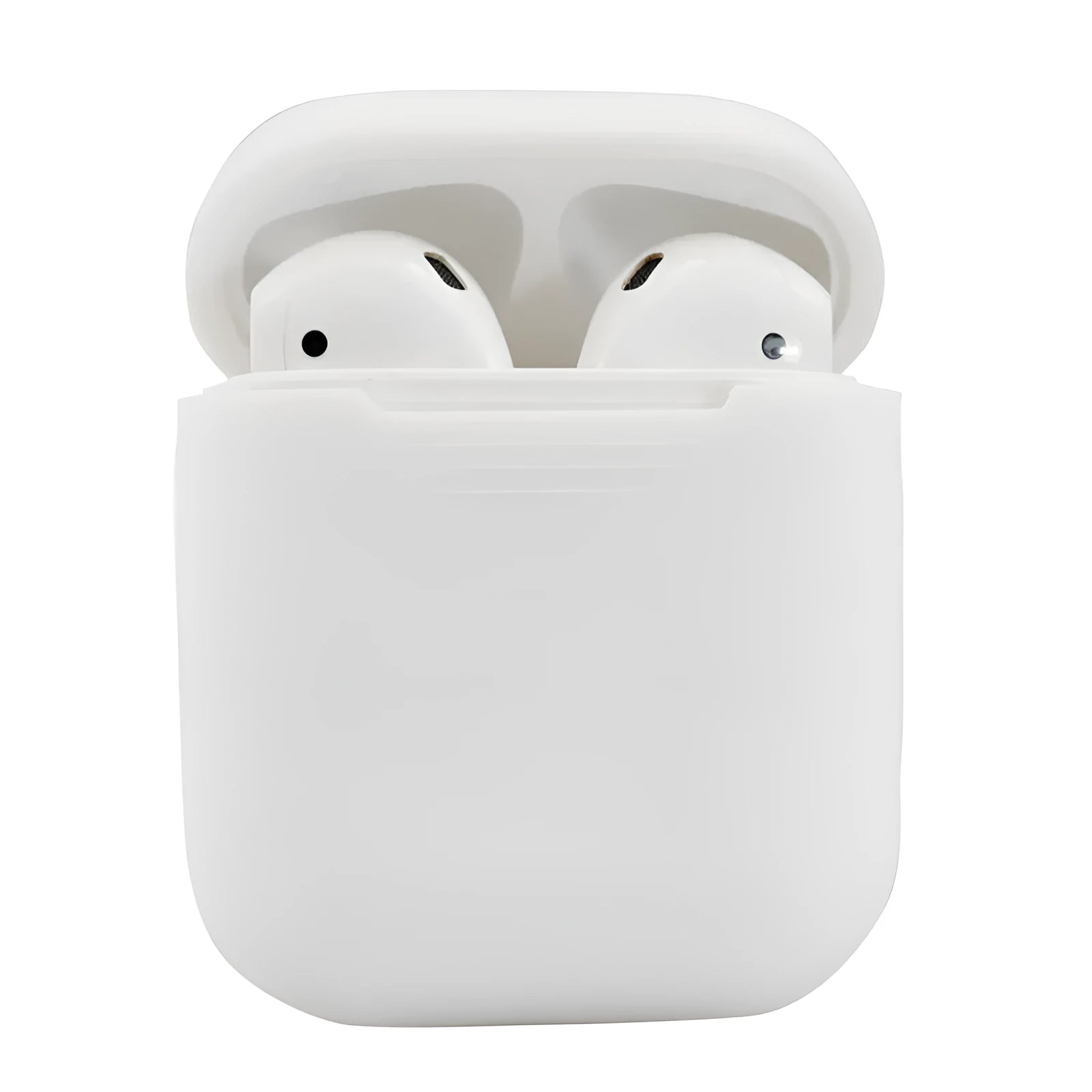 Silicone protective cover for Apple AirPods 2 case in multiple colour options on a white background.