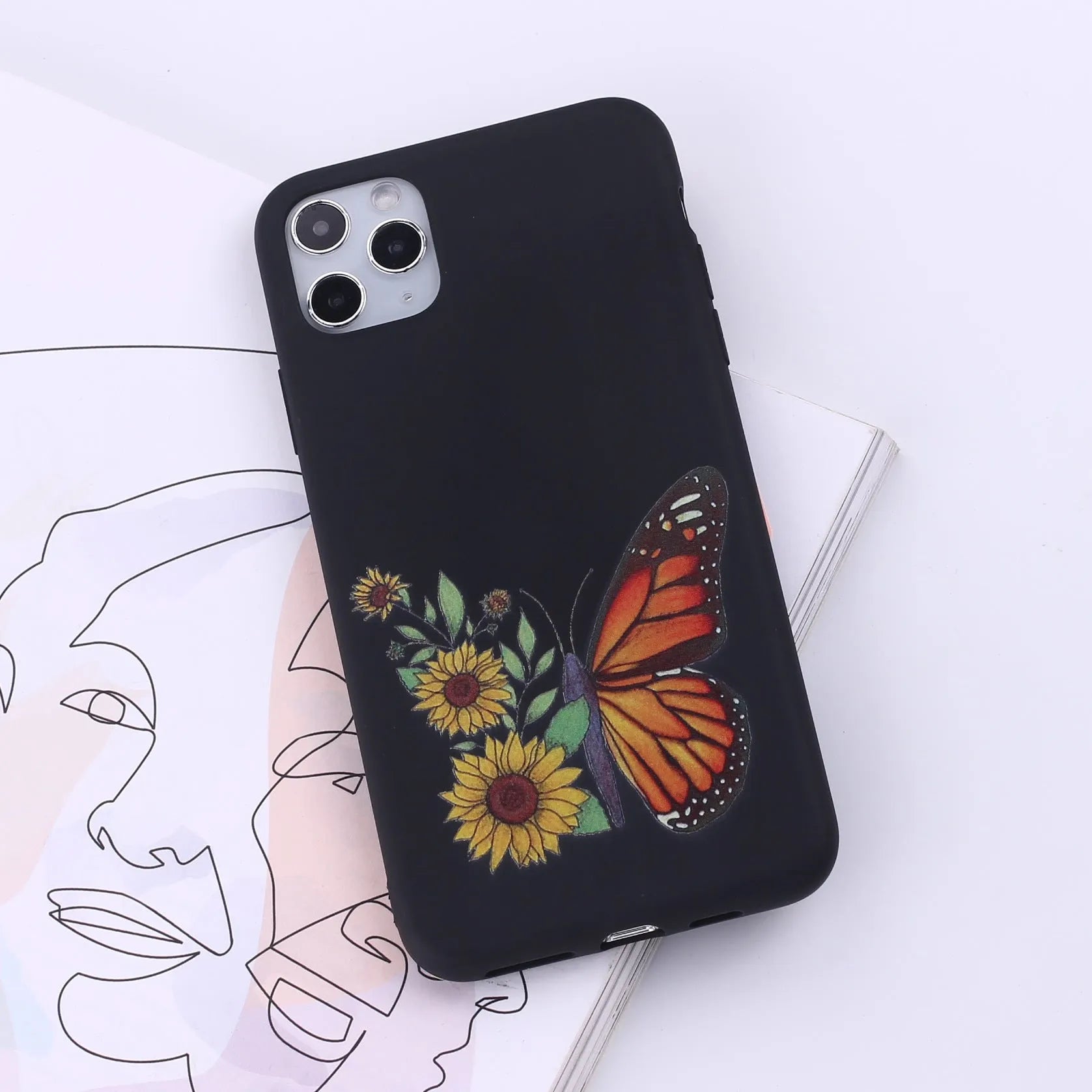 Multi-colour TPU mobile phone back cover case for Apple iPhone models on a white background.