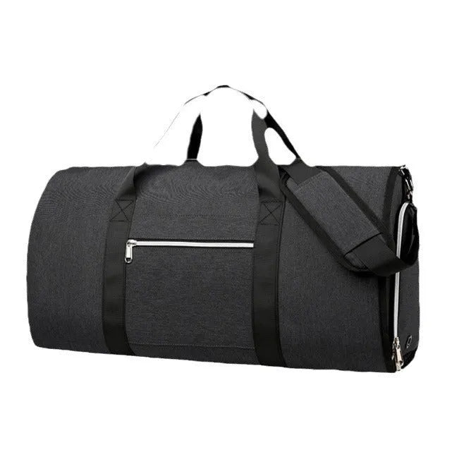 Waterproof Oxford cloth sports bag with dry wet separation compartments in grey colour option