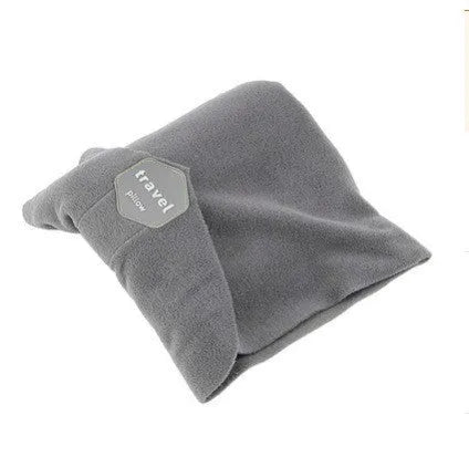 U-shaped travel neck pillow with attached scarf bandanna in multiple colour options