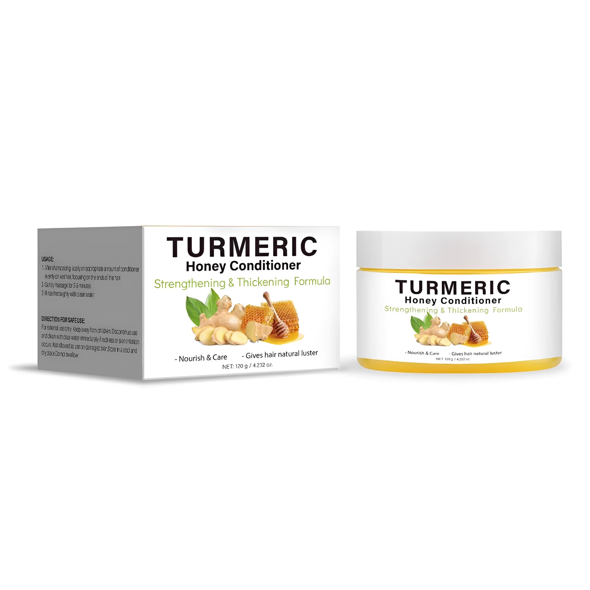 Turmeric Honey Conditioner 120g export product with FP-D029-120g classification for damaged hair treatment