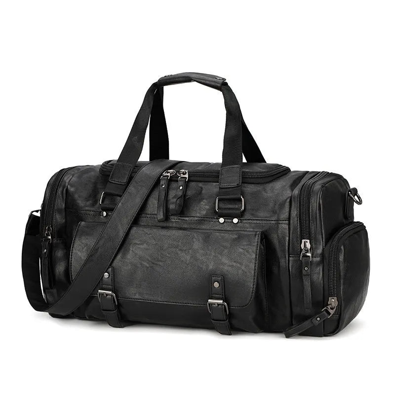 Large black travel shoe bag with separate compartment for footwear organisation measuring 52cm