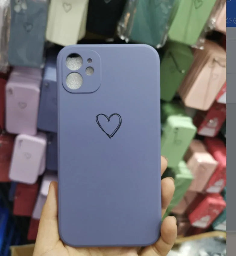 Silicone TPU phone case for Apple iPhone in solid colour options including black, green, pink, purple, red, and white.