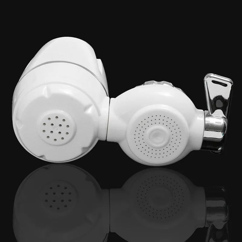 White kitchen faucet water filter with ceramic cartridge and universal tap adapters