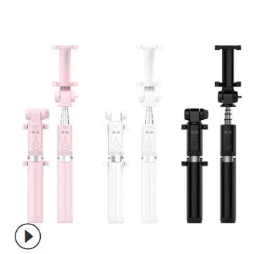 Aluminium alloy Bluetooth selfie stick tripod with remote control in black, pink, or white