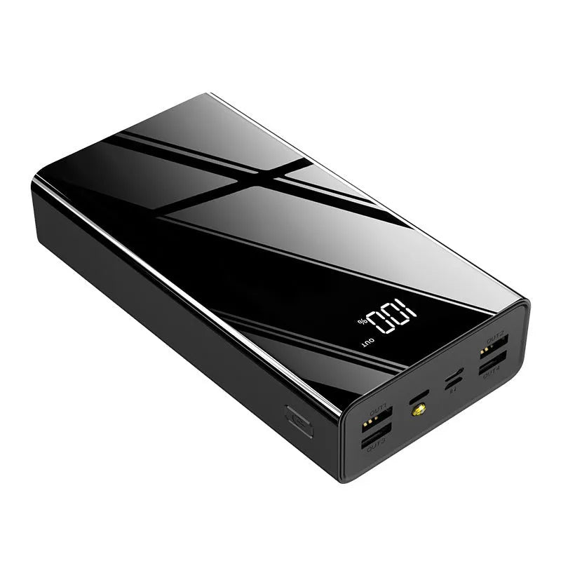 40000mAh power bank with LCD display in red or black plastic casing
