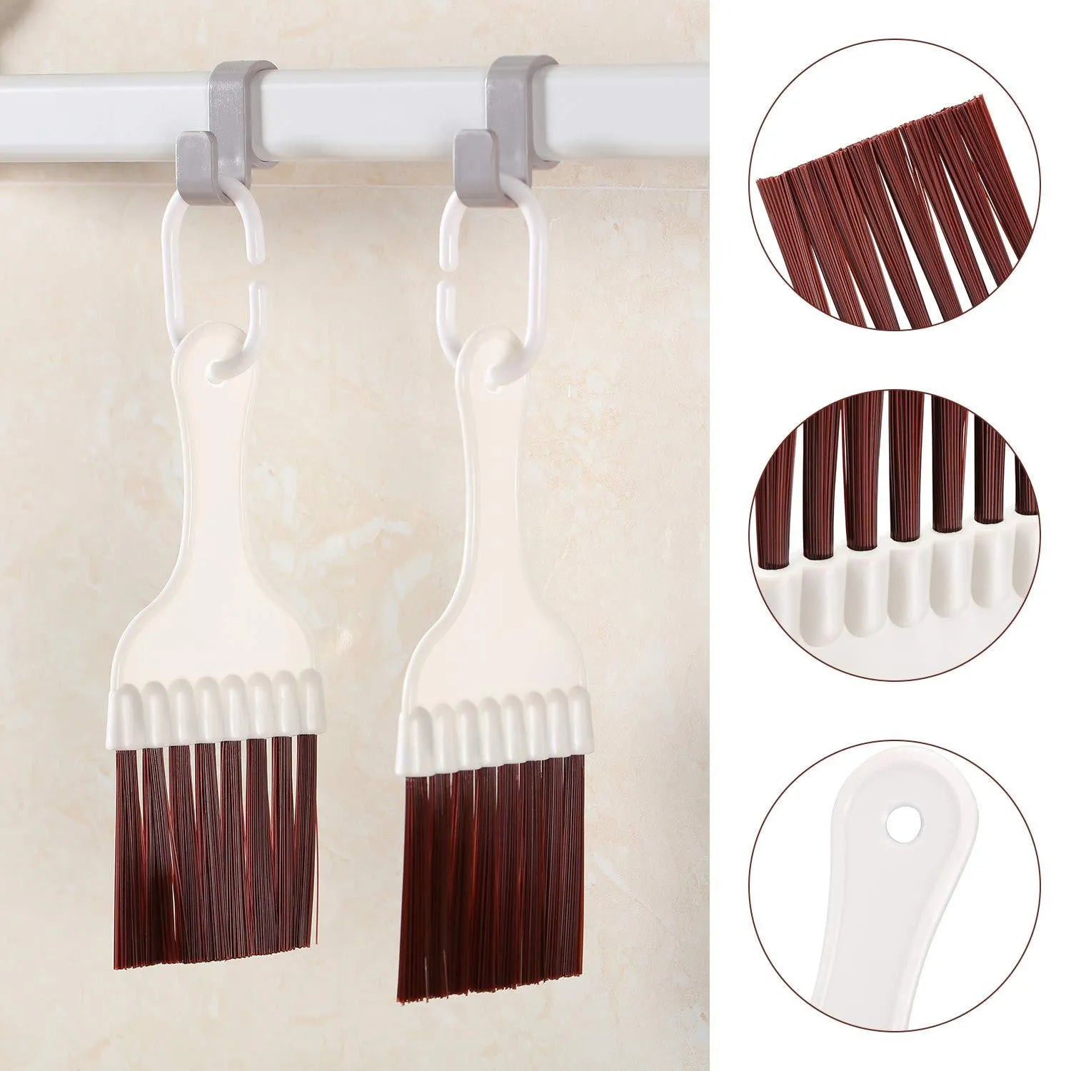 Stainless steel air conditioning fin cleaning brush with metal comb accessory for condenser maintenance