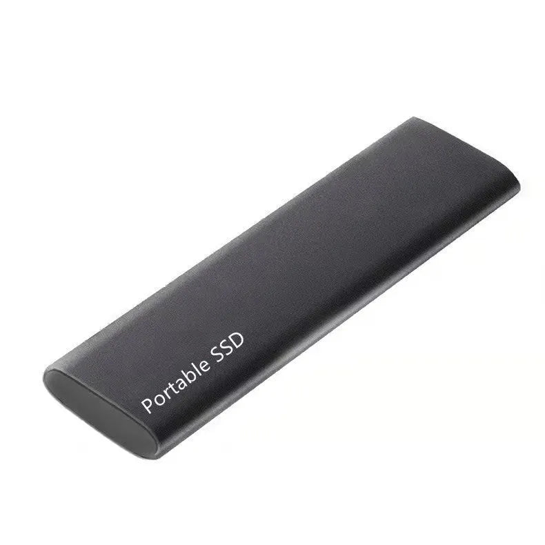 Ultra-thin metal external SSD hard drive in red blue black and silver interface colours