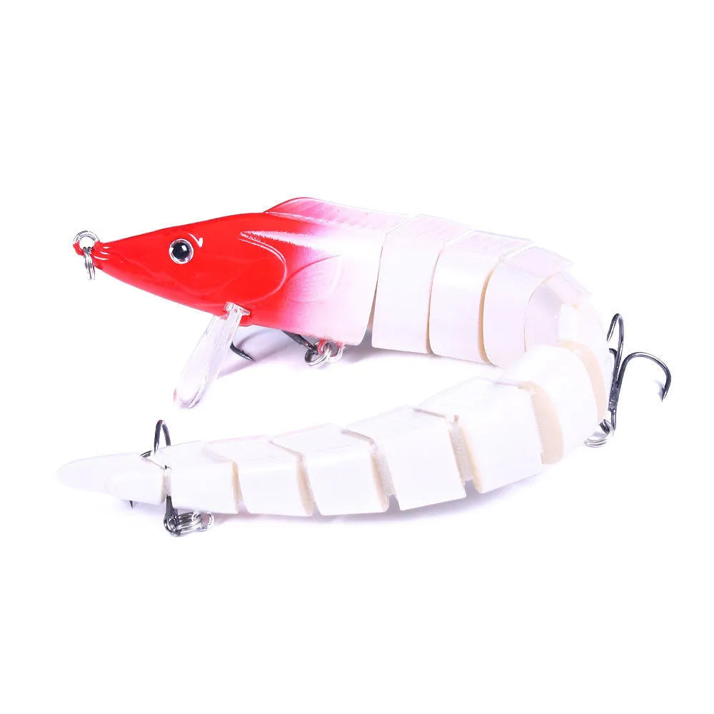 Multi-section simulated fish loach fishing lure bait measuring 23cm with #2 hook in JM029 colour options