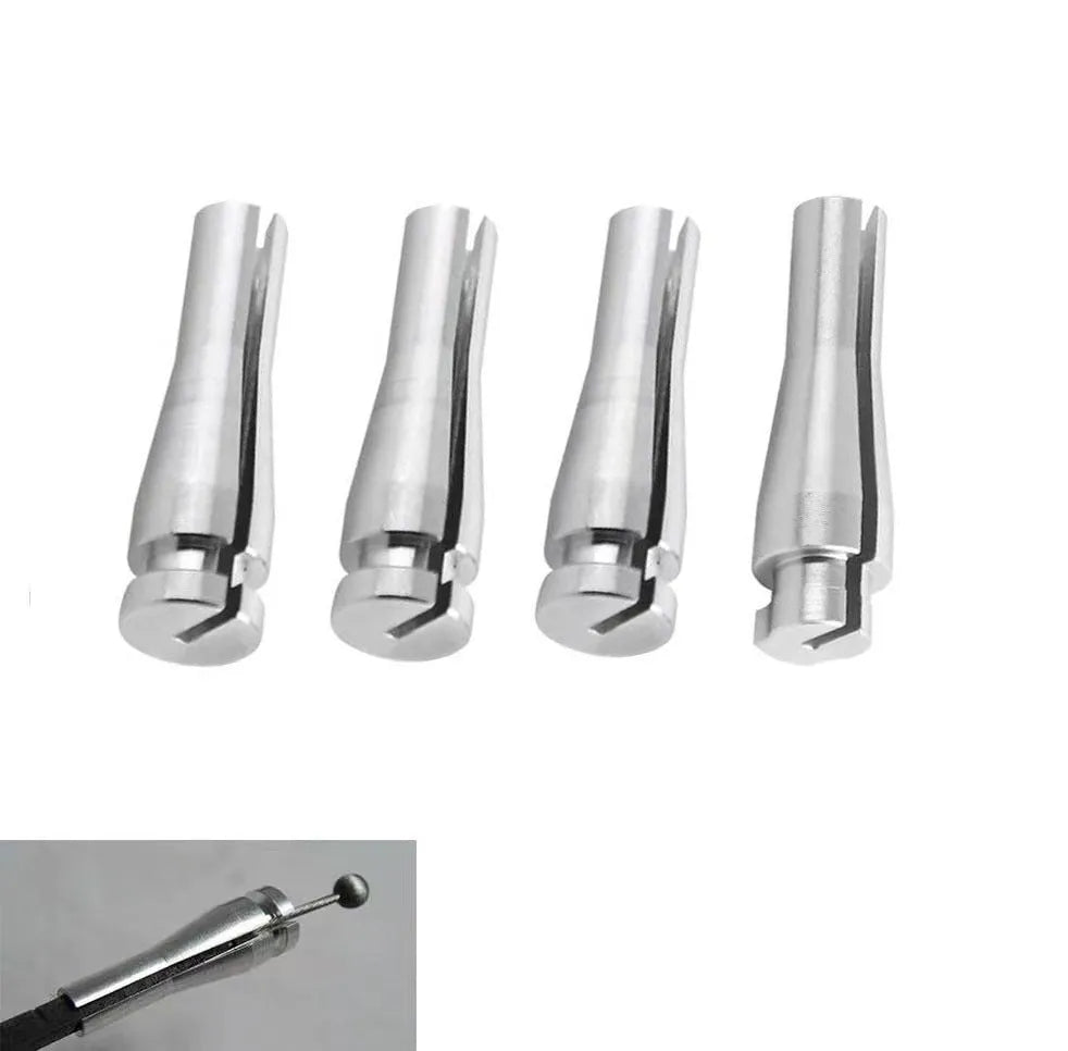 Four silver aluminium car lock cables for Ford F150 F250 F350 cab rear door latch repair
