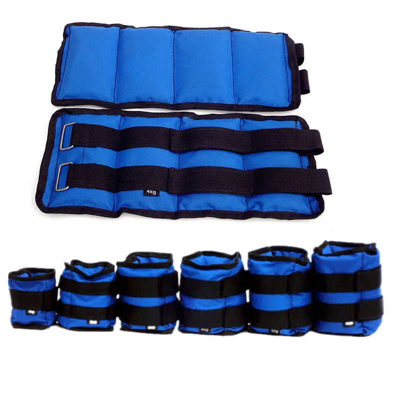 A pair of Oxford cloth legging sandbags for athletic training in various weight options