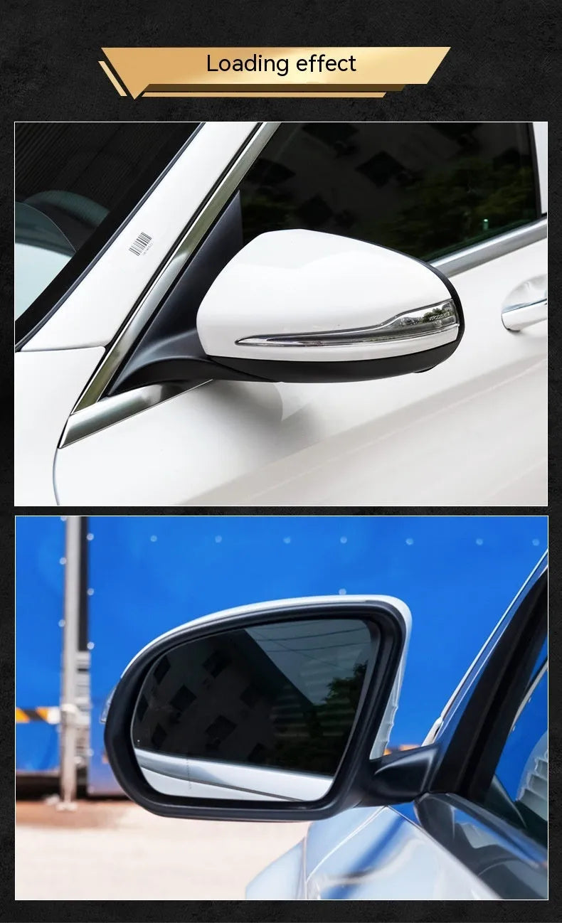 Mercedes C-Class W205 rearview mirror reflector replacement part in ABS plastic.