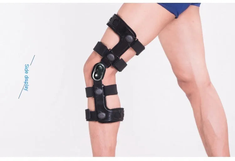 Black anterior ligament knee support sleeve shown in multiple sizes for left and right legs.
