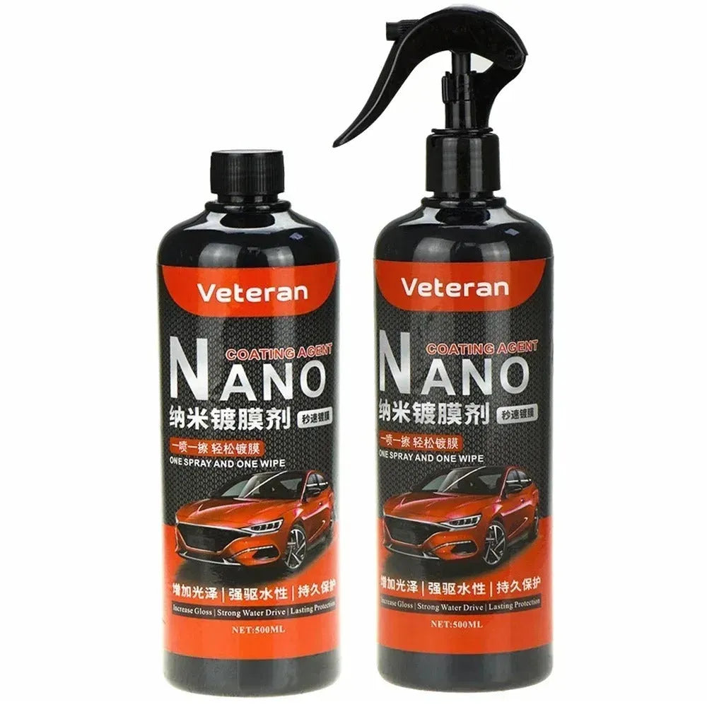 Automotive coating agent spray bottle in 250ml or 500ml size for vehicle polishing and protection