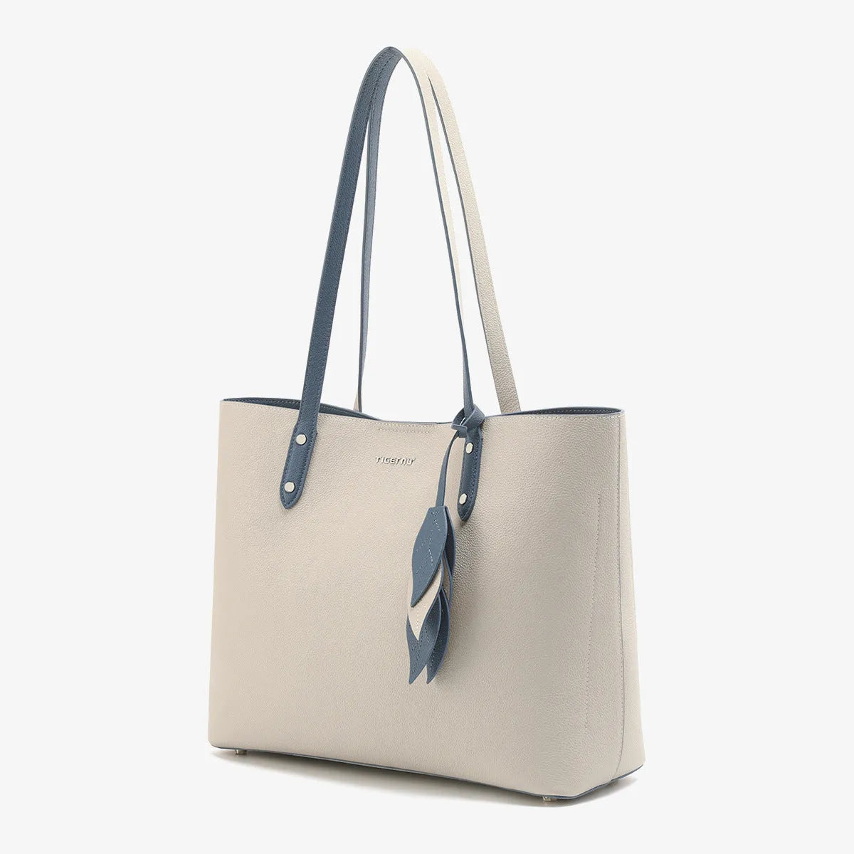 Urban simplicity women's large capacity leather handbag in apricot, shell shape, soft handle, 28x35x13cm