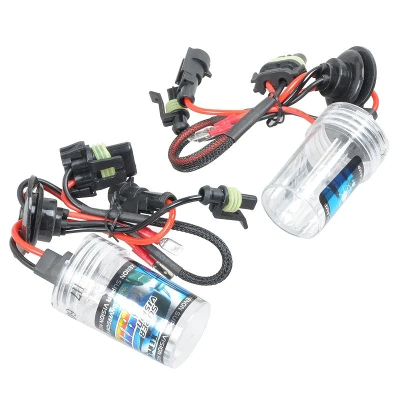 Automotive HID xenon conversion bulb kit for H1 H7 9005 specifications in 4300K 6000K 8000K colour temperatures